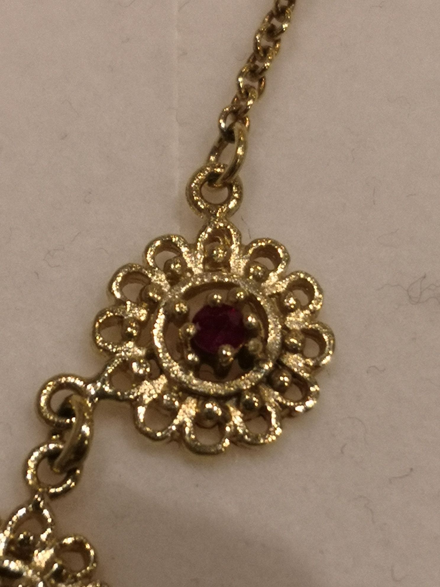 Vind set de aur 14kt cu rubine
