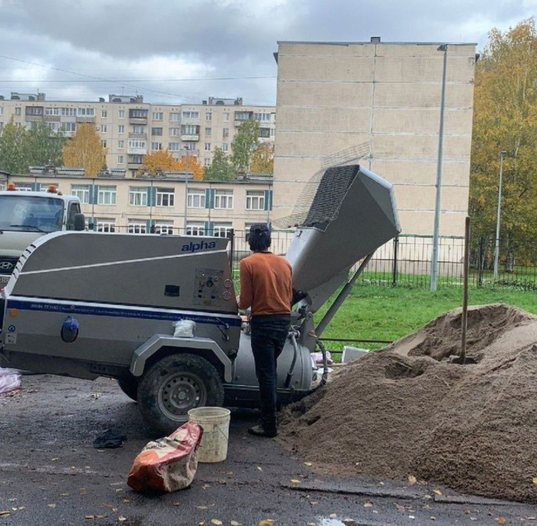 Стяжка. Механизирoваннaя стяжка берём больше объемы. Ташкент недорого