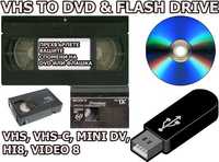 Прехвърляне от видеокасети VHS, VHS-C, Mini Dv, Hi8 и Video 8 на DVD