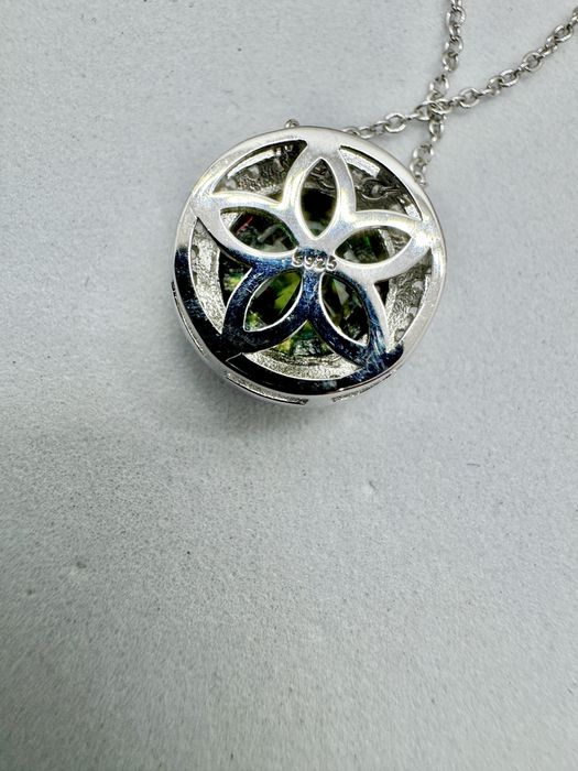 Сребърно колие с мойсанит (Диамант) 5 карата