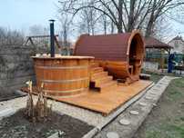 Vand pachet sauna + ciubar si trepte