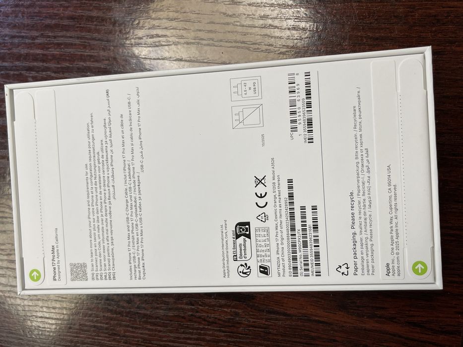 Iphone 17 pro max 512gb Cosmic Orange