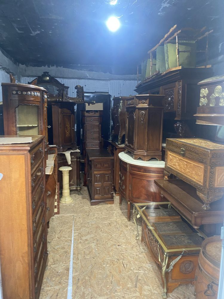 Comoda Servanta Vintage Lemn Geam Fatetat