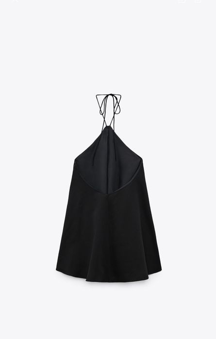 Rochie Zara de ocazie, neagra, in si vascoza, scurta