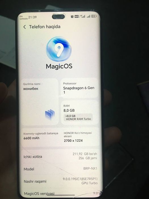 Honor X9C 5G kafolatli