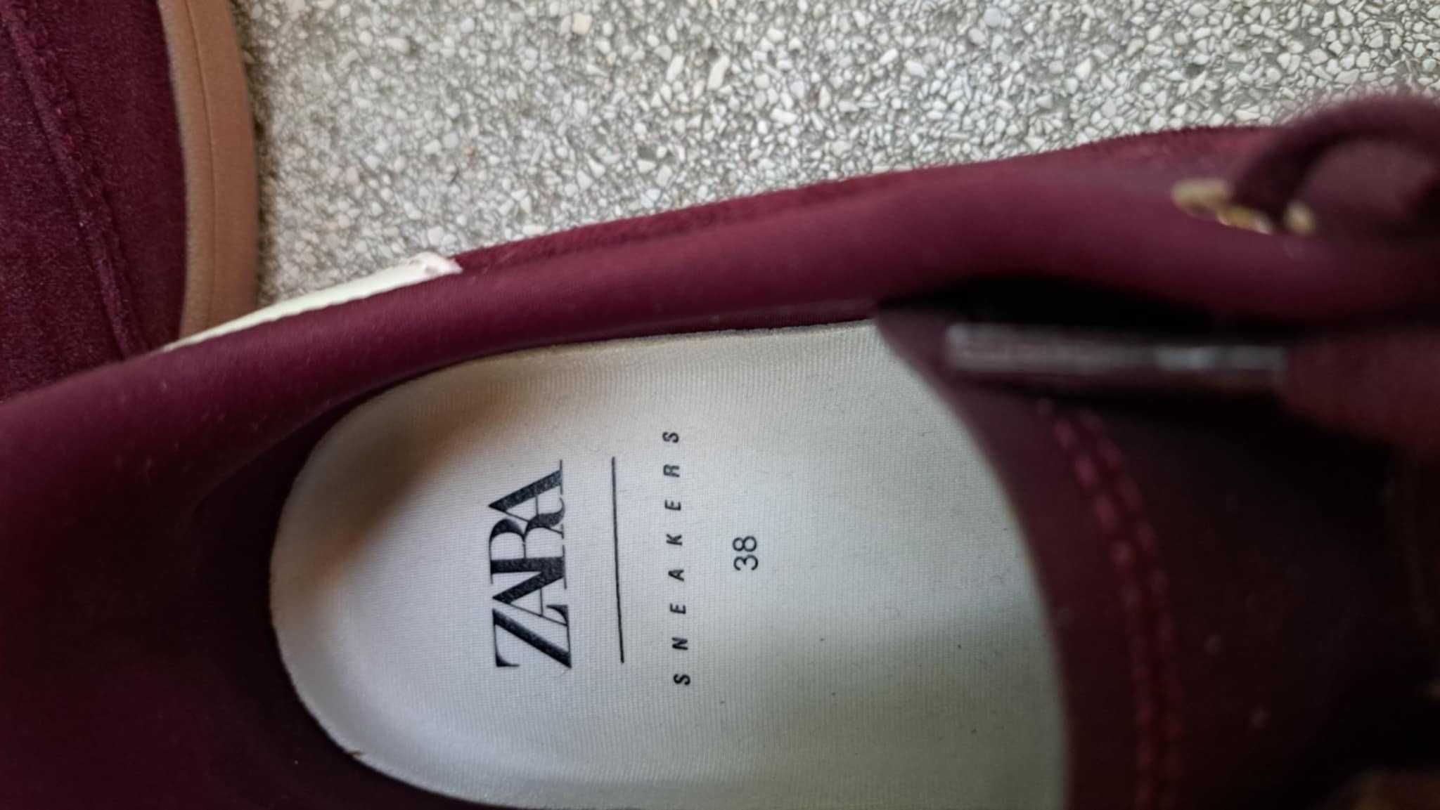 Pantofi sport Zara, grena, noi