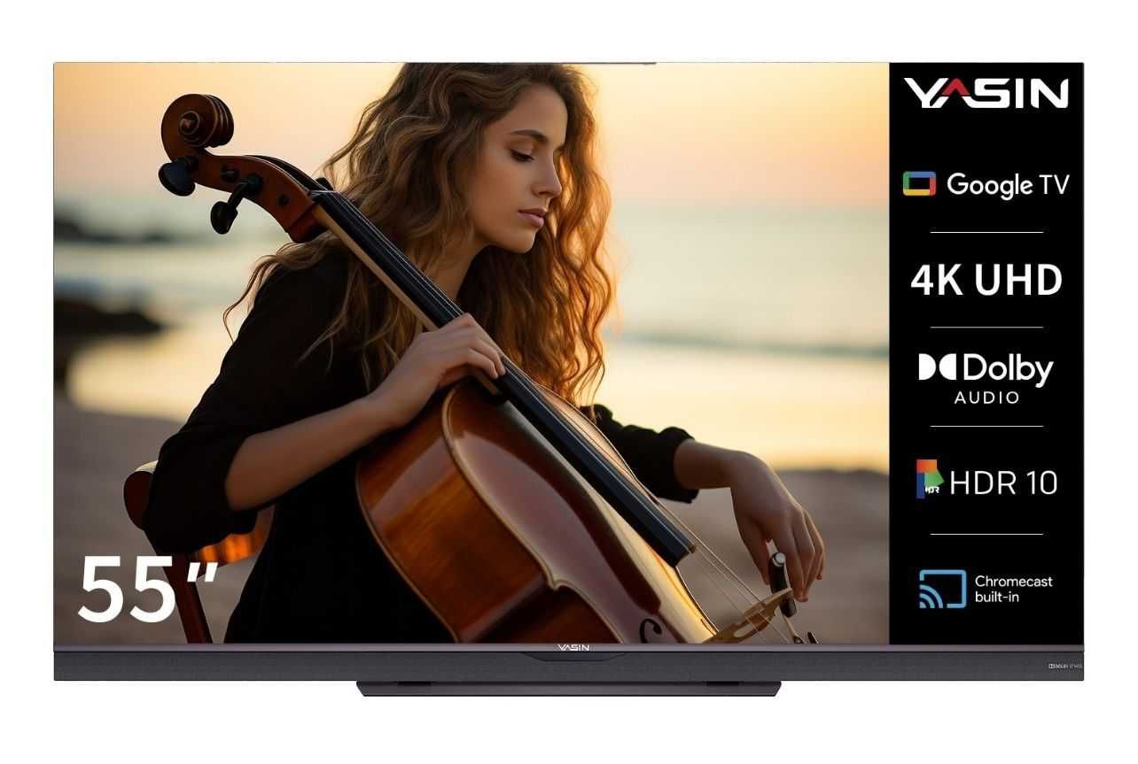 Smart Android UHD TV 140см! Новинка Yasin 55Q7A с глубокими басами!
