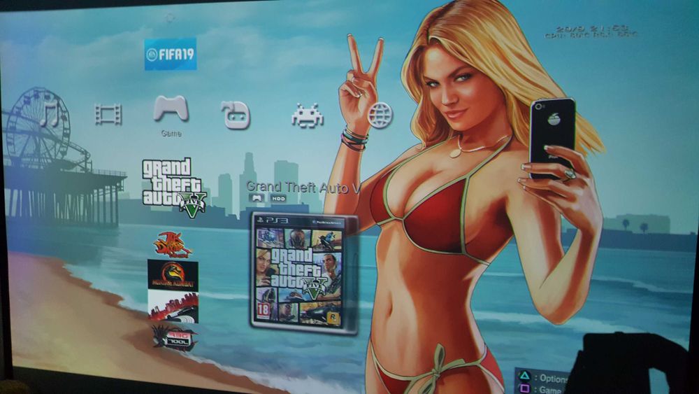 Playstation 3 PS 3  Sony PS3 + 25  jocuri GTA 5 FIFA 19 NFS MK MINECRA