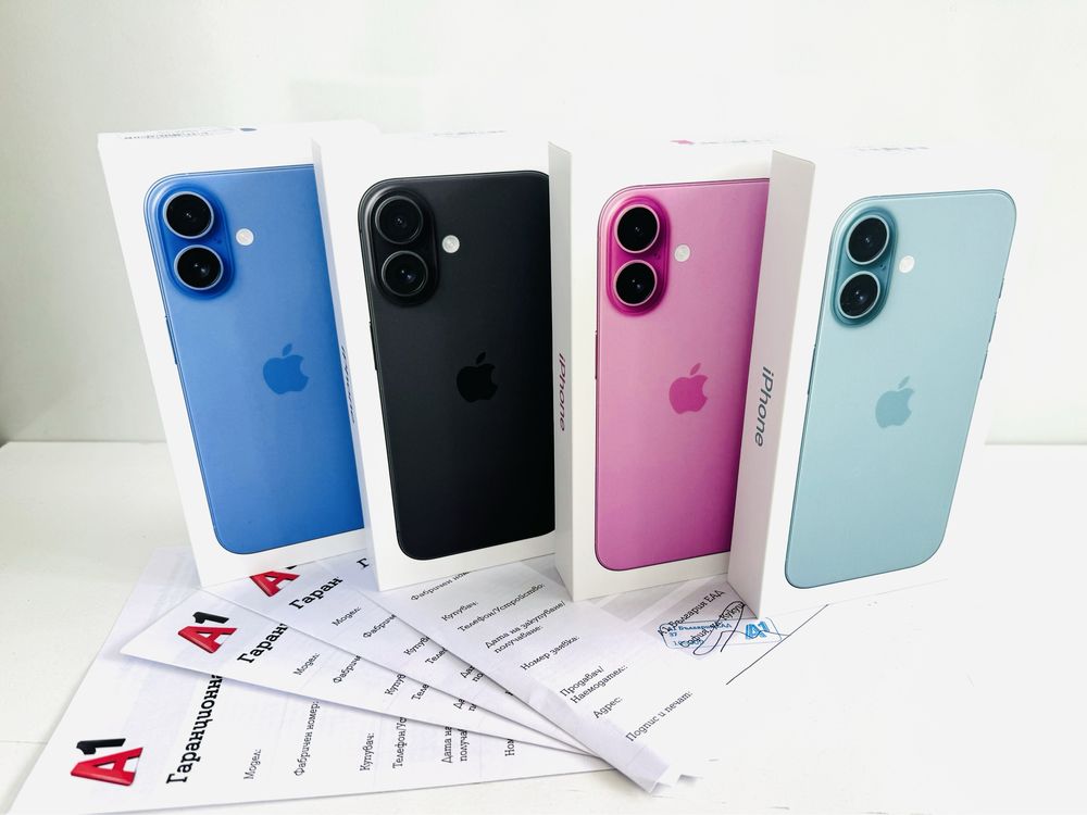 НОВ! iPhone 16 128GB Black / Pink / White / Teal 2г.ГАРАНЦИЯ!