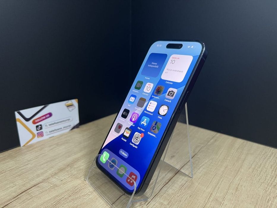 Iphone 15 Pro 128Gb Blue Titanium 3 ani garanție, Telefoane Mureș