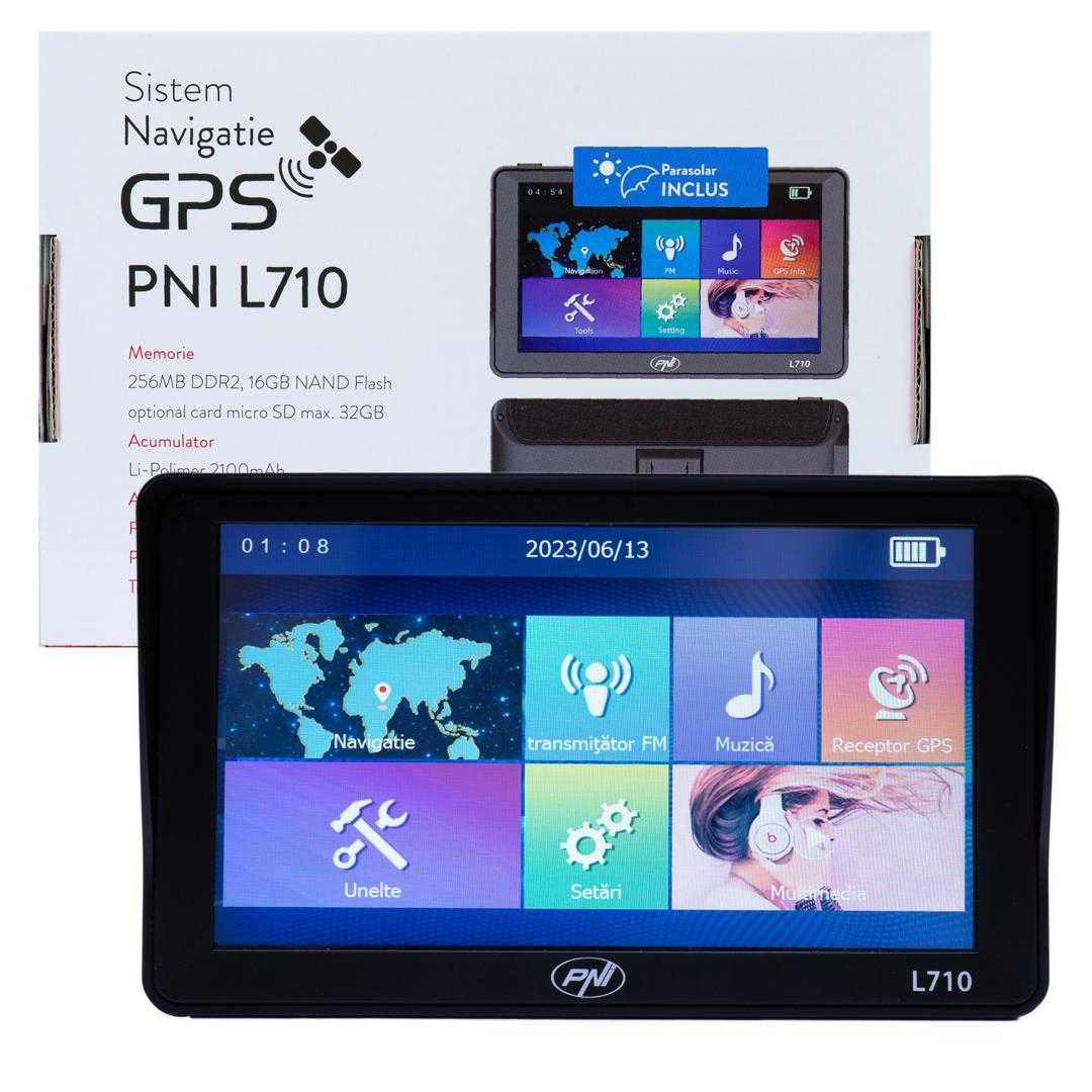 Navigatie GPS PNI L710 Display 7″+ Harta Europa 2023 Autoturism si TIR