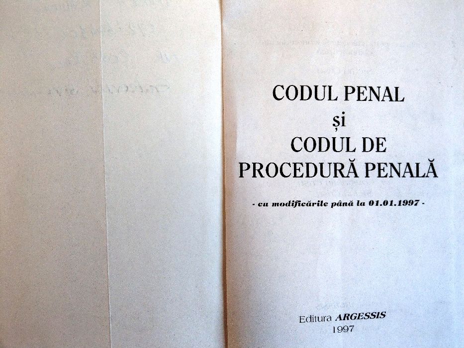 Codul Penal Codul de Procedura Penala