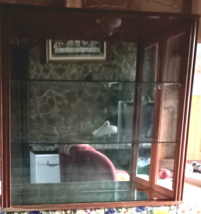 Vitrină veche anii '60 cu oglinzi