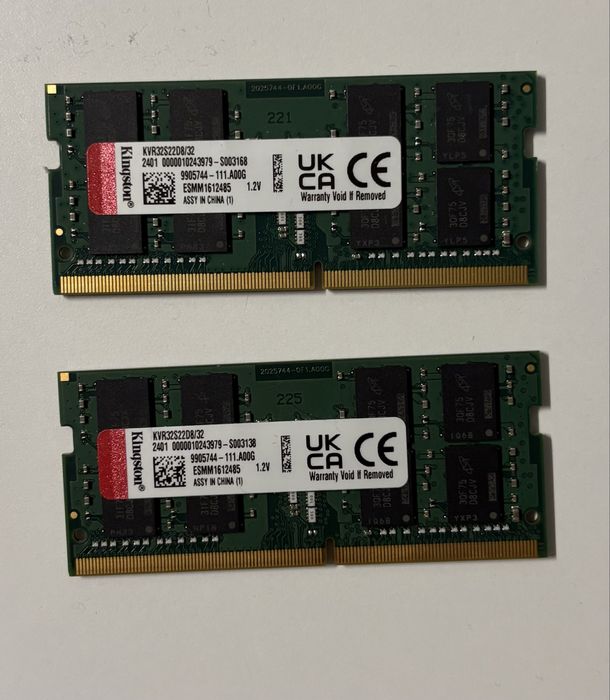 Ram памет Kingston 2x 32GB 3200MHz DDR4 с Доживотна Гаранция