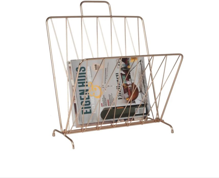 Suport de reviste de meral, Present Time Living, rose gold