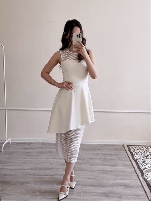 Белое элегантное платье!