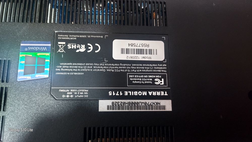 Dezmembrez laptop terra mobile 1715,i3gen7