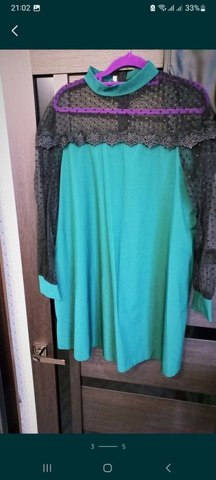 Платье,  46-48 размер,  цвет изумрудный
