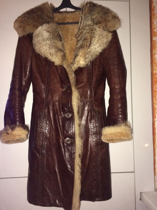Дубленка натуральная пальто куртка ,мех,кожа (Италия)
