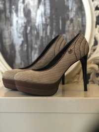 Pantofi stiletto cu platforma NOI piele naturala FEUD London 39,5