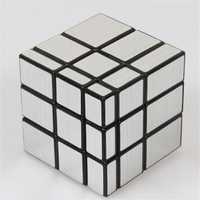 Cub Rubik 3x3x3 Mirror, argintiu cu negru