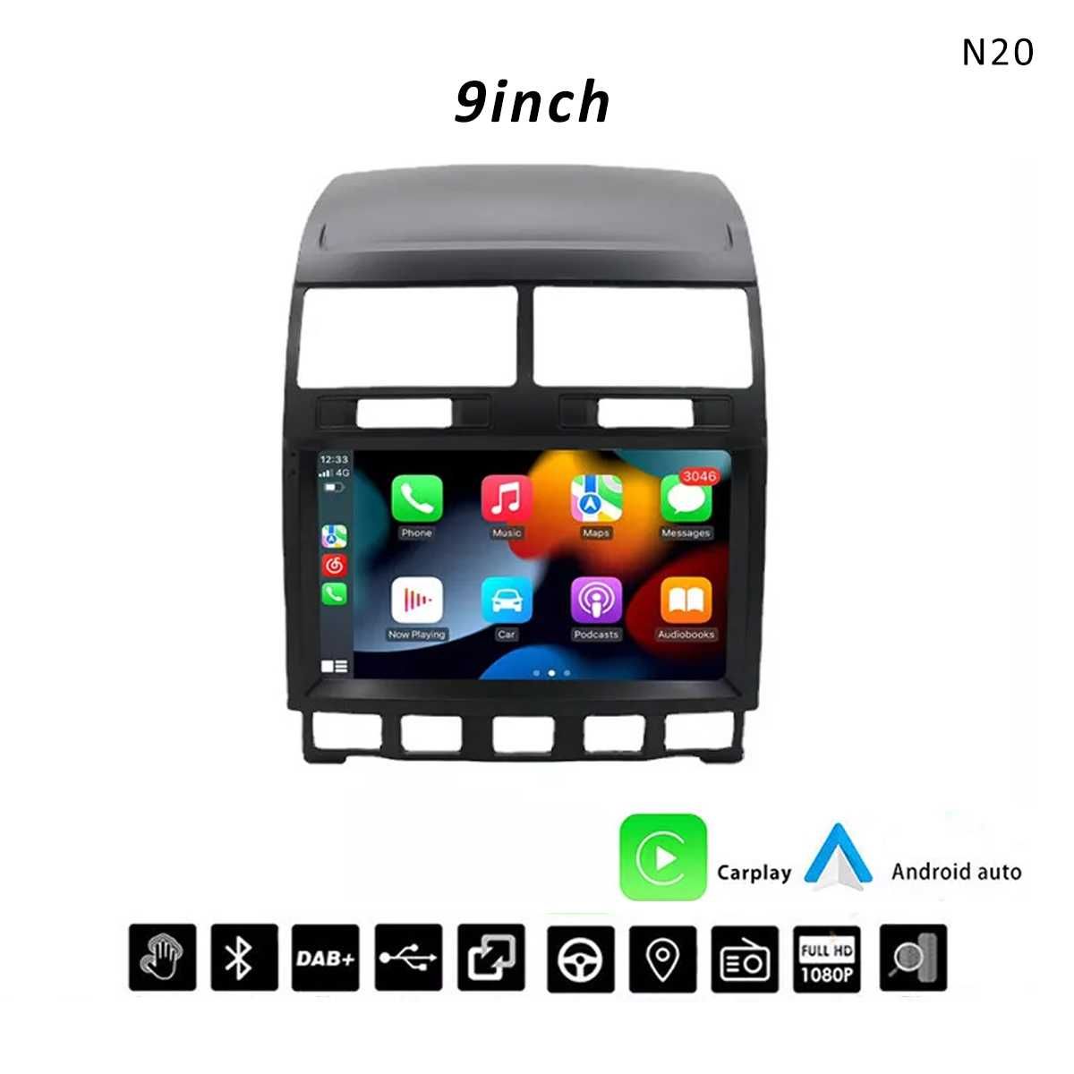 Мултимедия Volkswagen Touareg 02-10 Android GPS навигация 9инча туарег