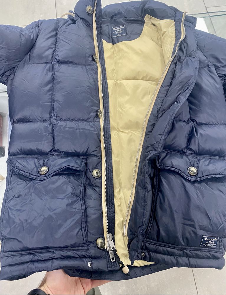 Мъжко пухено яке Abercrombie & Fitch A&F PUFFER M Navy/Blue