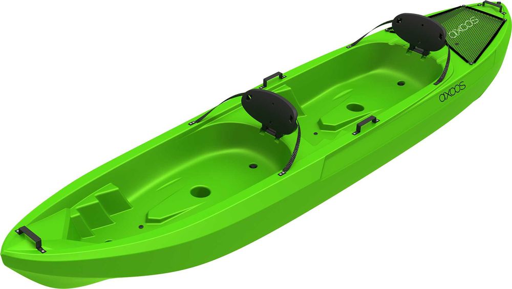 2 padele CADOU: Caiac Tandem, verde, Sit-On-Top, 3,60 metri