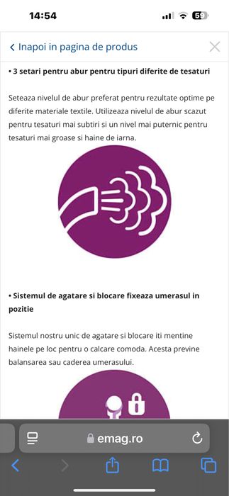 Aparat de calcat cu abur impecabil philips