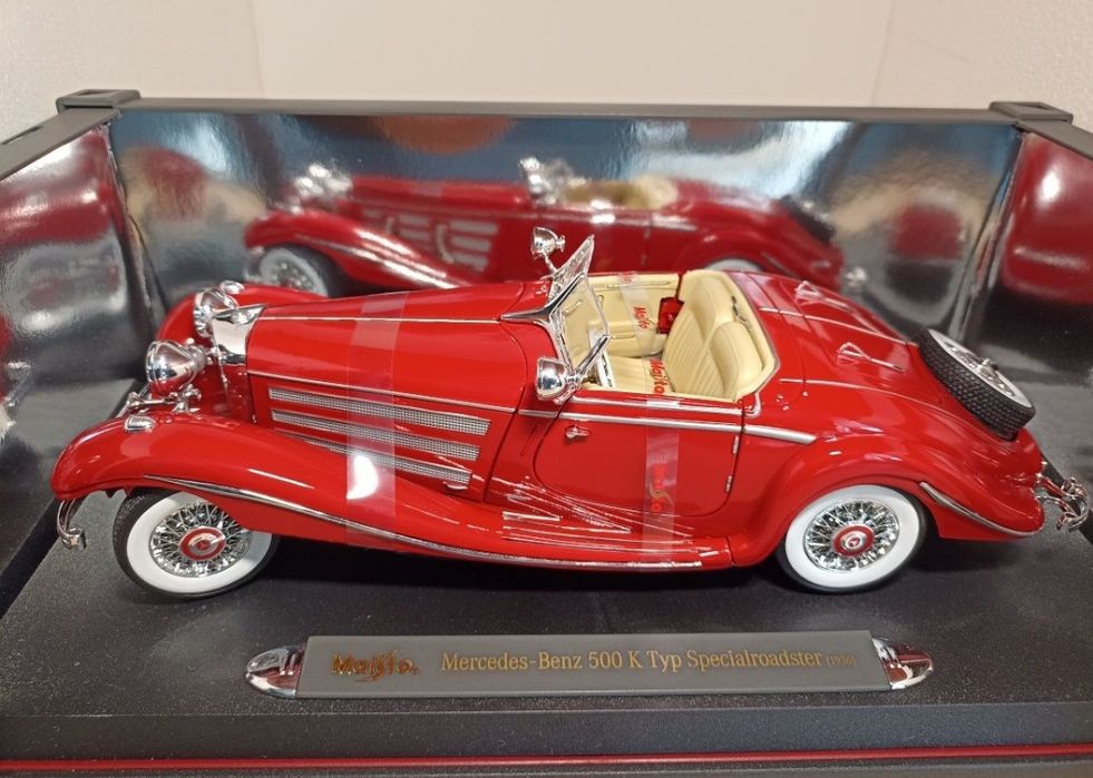 Mercedes Benz 500K
Scara 1:18
Maisto 

Pozele reflectă realitatea. Se