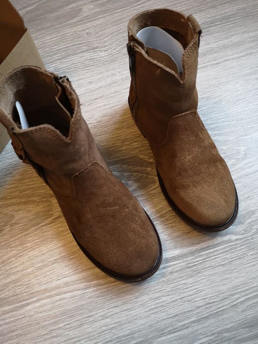 Ghete Mango, mar 30, 19 cm interior, piele intoarsa, stare f buna