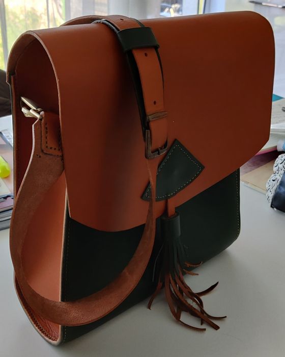 Geanta piele naturala unisex - Handmade