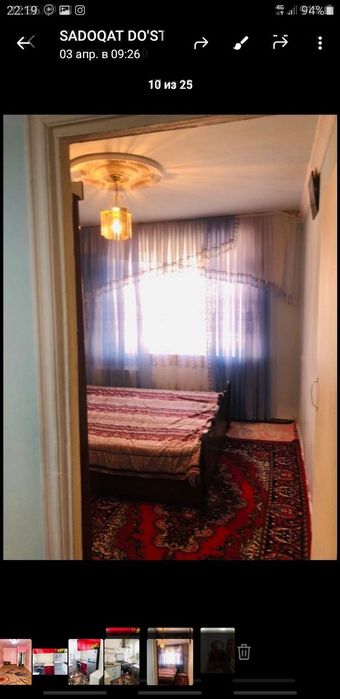 Samarqand shahar ijara uchun kvartira 2xona 3 xona qilingan