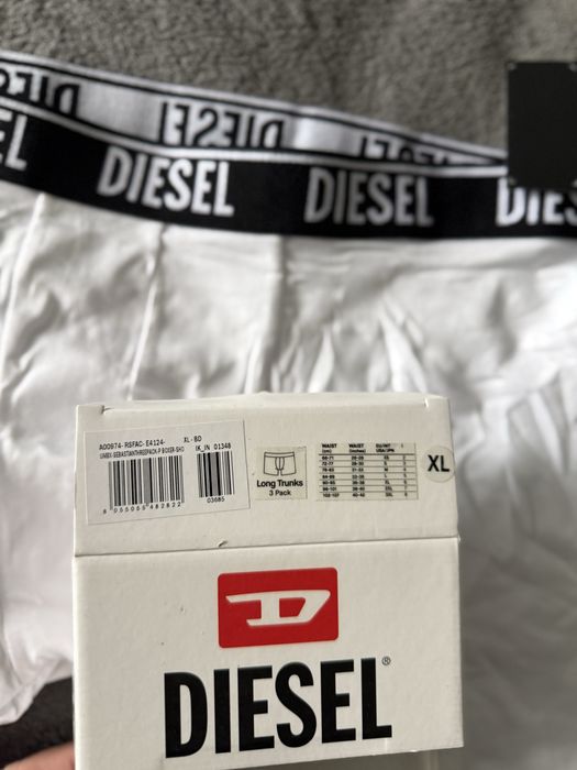 Diesel set 3 boxeri albi lungi marimea XL noi originali