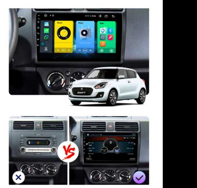 9-инчова мултимедия за SUZUKI Swift (2005–2010) + Подарък камера