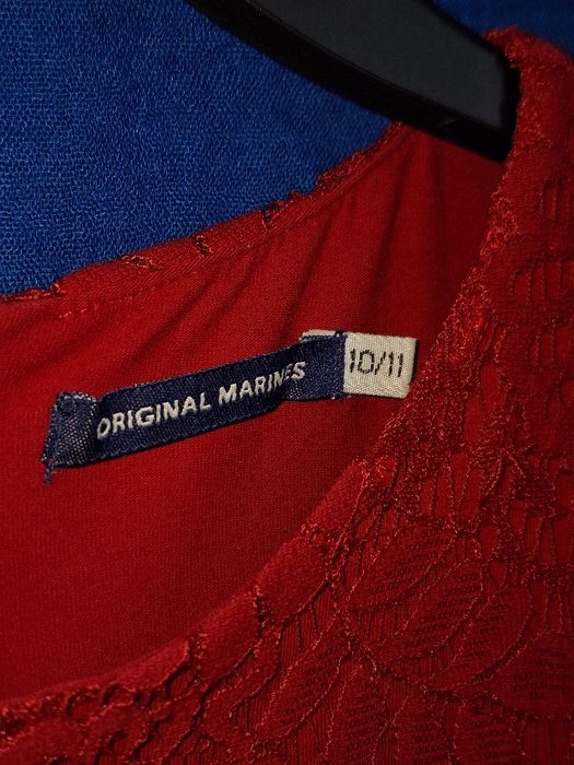 Rochie roșie dantela Original Marines 10-11 ani / preț 30 lei