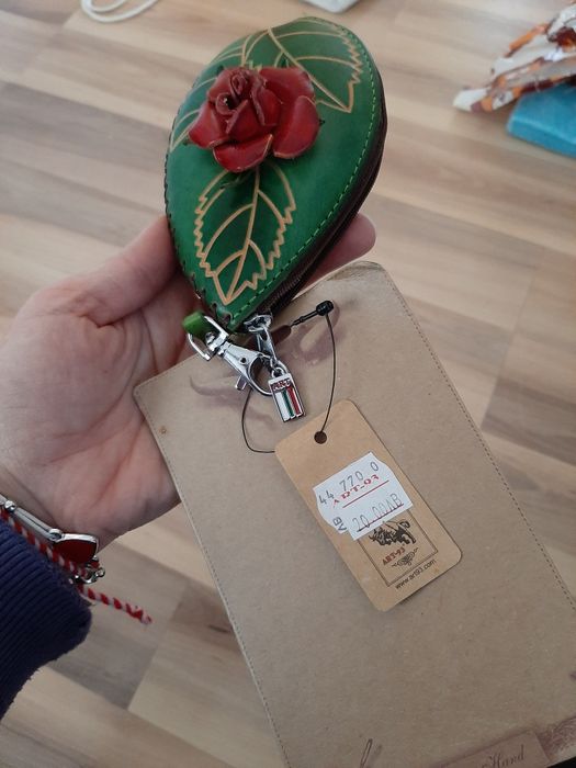 Портмоне, кожено, ръчна изработка