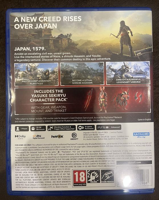 Продавам Assassin’s creed Shadows