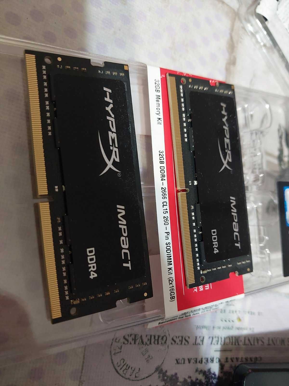 32GB DDR4 Corsair, HyperX, 2666Mhz, 2400Mhz - SODIMM (за лаптоп)