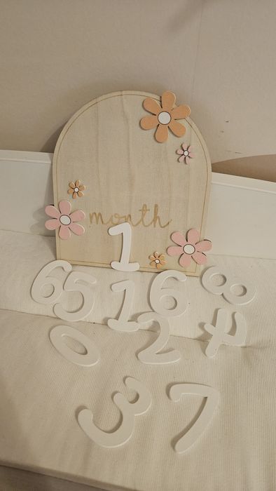 Tabla aniversara lemn 1-12 luni