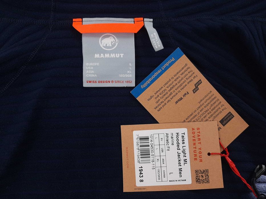 Mammut Taiss Light ML Hooded - Оригинално мъжко горнище размер M-L