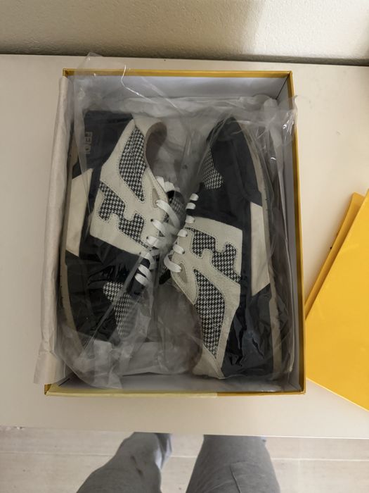 Papuci Fendi Match Houndstooth