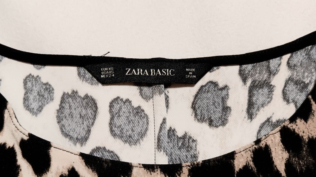 Top Zara Animal Print, Cordon Atasat