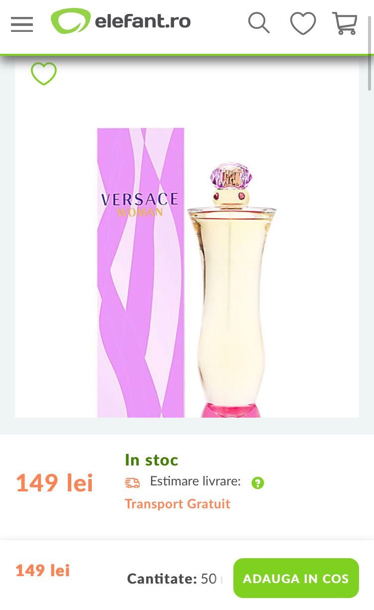 Parfum VERSACE WOMAN 50 ml