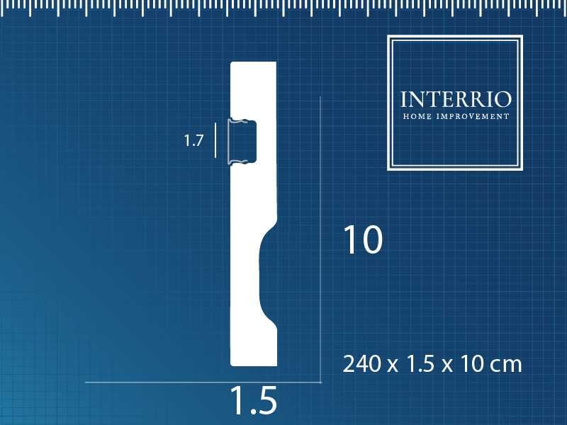 Plinta decorativa din polimer rigid LED