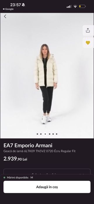Geaca femei - Emporio Armani EA7 - xs