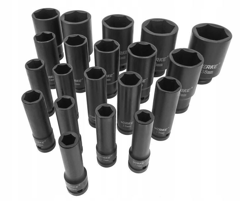 Set chei tubulare impact lungi ½ 20 piese 10-38mm (V39468)