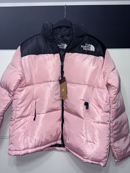 Geacă L The North Face roz rose trandafir fucsia negru neagră Nouă new