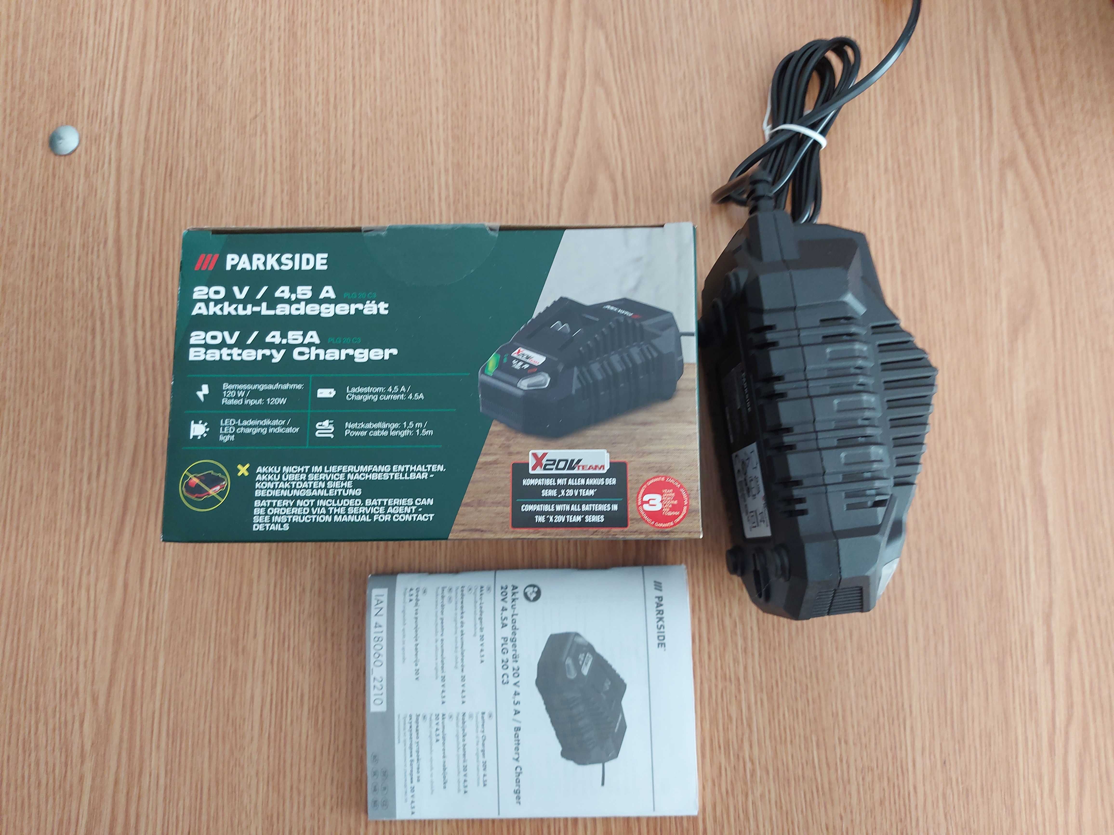 Incărcător acumulatori PARKSIDE 20V,  4,5 A, 120 W