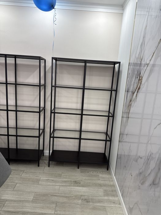 Стеллаж икеа металл стекло